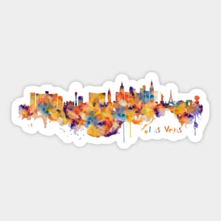 Las Vegas Watercolor Skyline Sticker